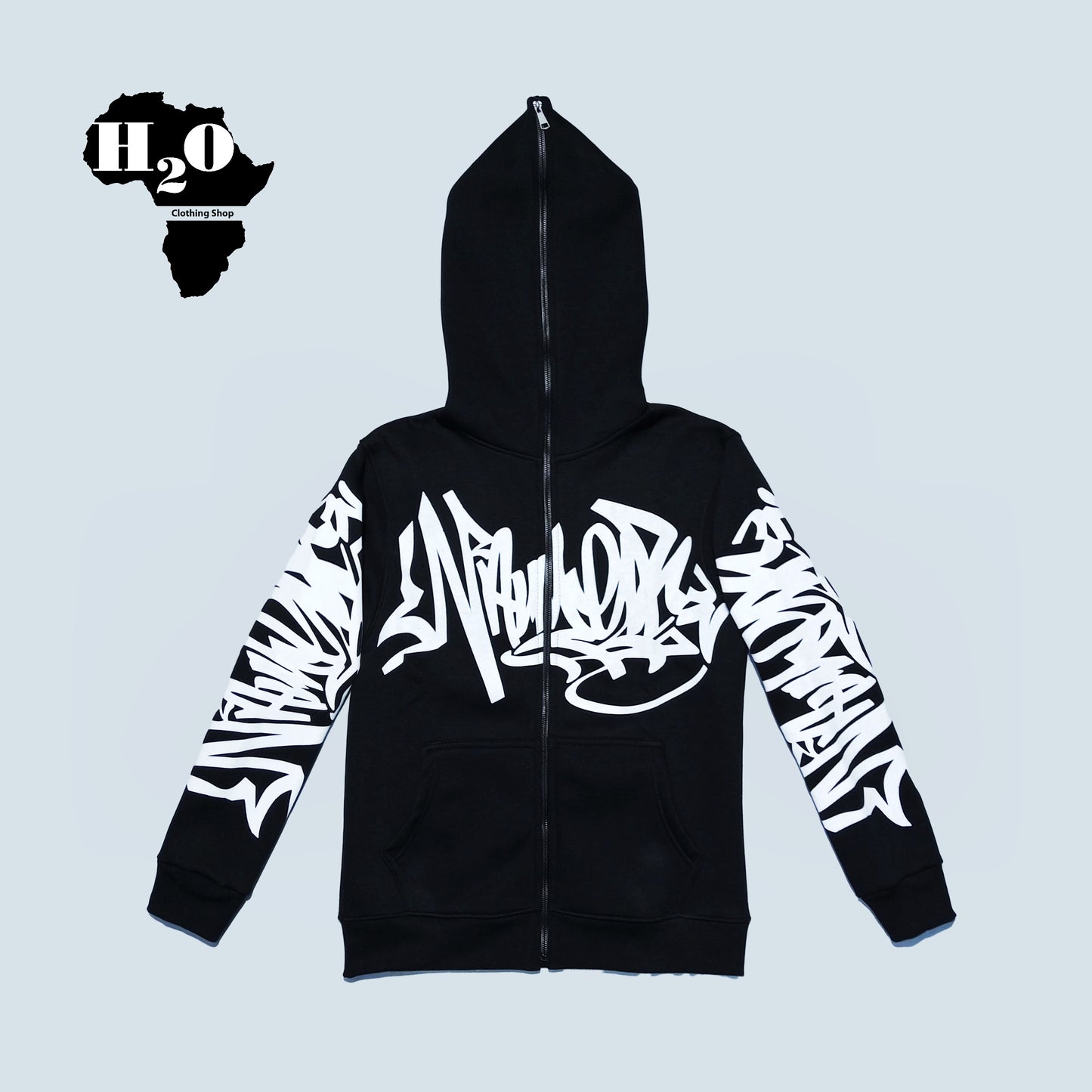 Zip up handwriting hoodie
