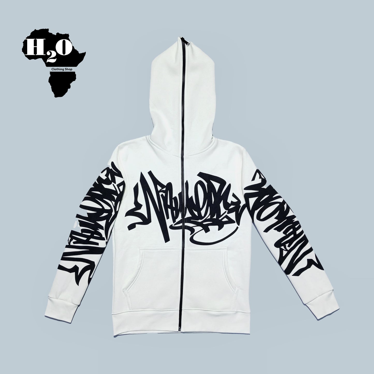 Zip up handwriting hoodie
