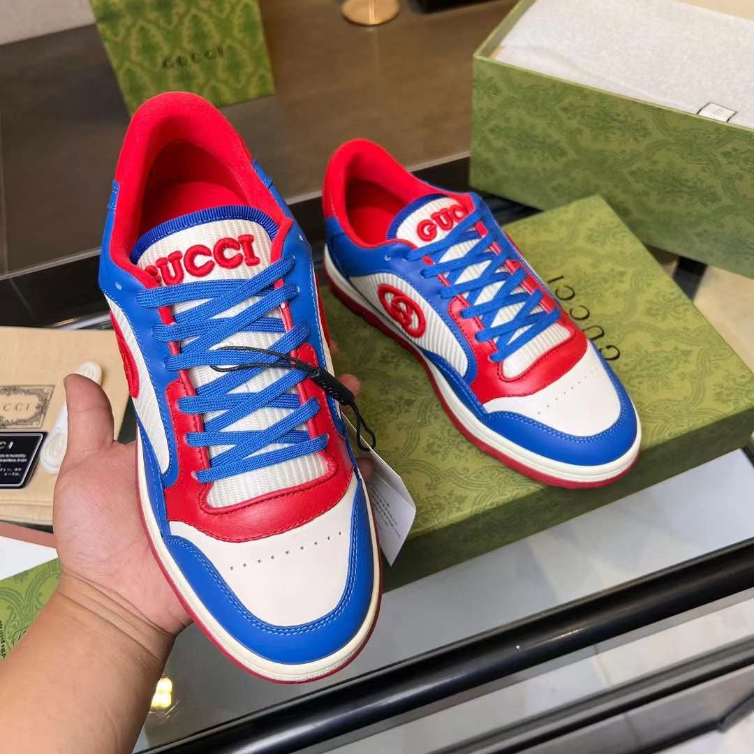 Gucci red blue sneakers