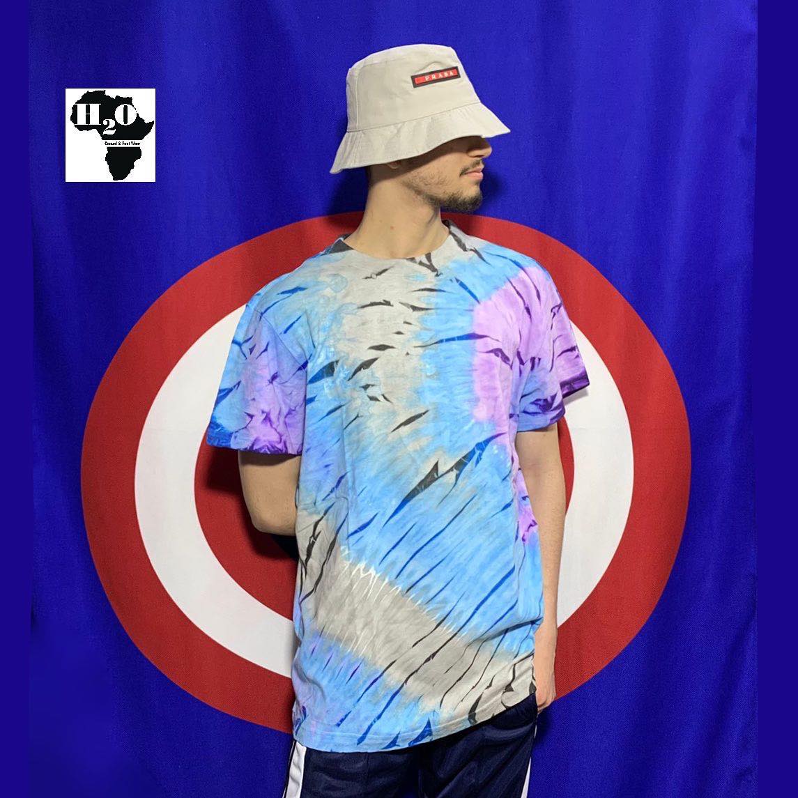 تي شيرت قطني كبير الحجم مصنوع يدويًا من Real Tie-Dye