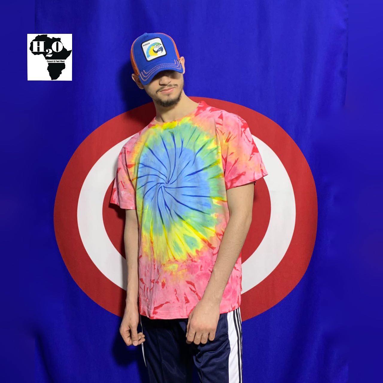 تي شيرت قطني كبير الحجم مصنوع يدويًا من Real Tie-Dye