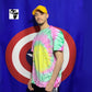 تي شيرت قطني كبير الحجم مصنوع يدويًا من Real Tie-Dye