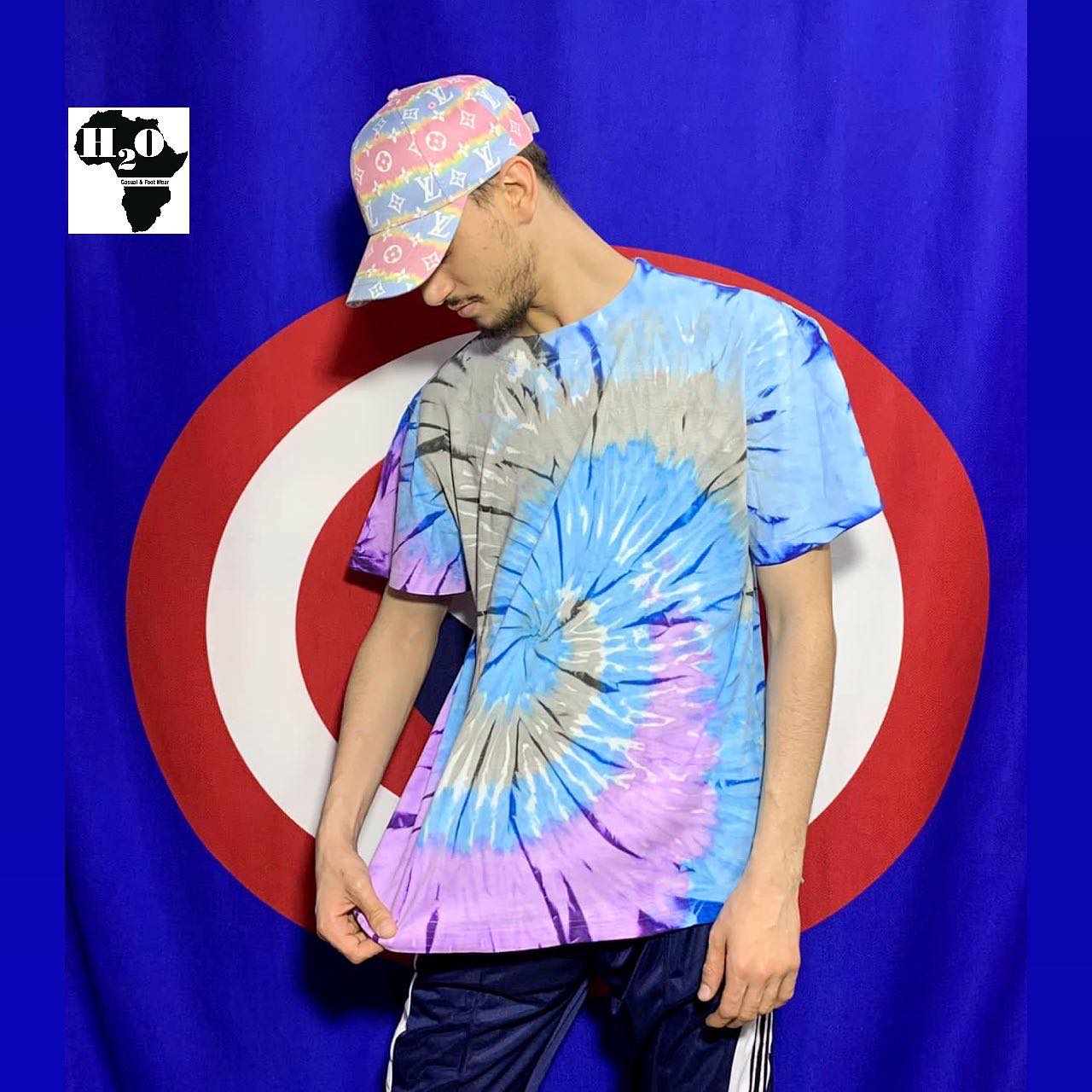 تي شيرت قطني كبير الحجم مصنوع يدويًا من Real Tie-Dye