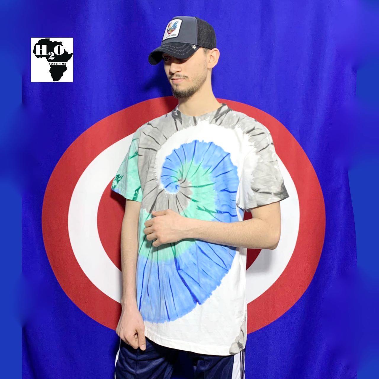 تي شيرت قطني كبير الحجم مصنوع يدويًا من Real Tie-Dye
