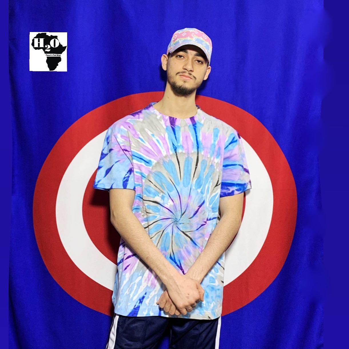 تي شيرت قطني كبير الحجم مصنوع يدويًا من Real Tie-Dye