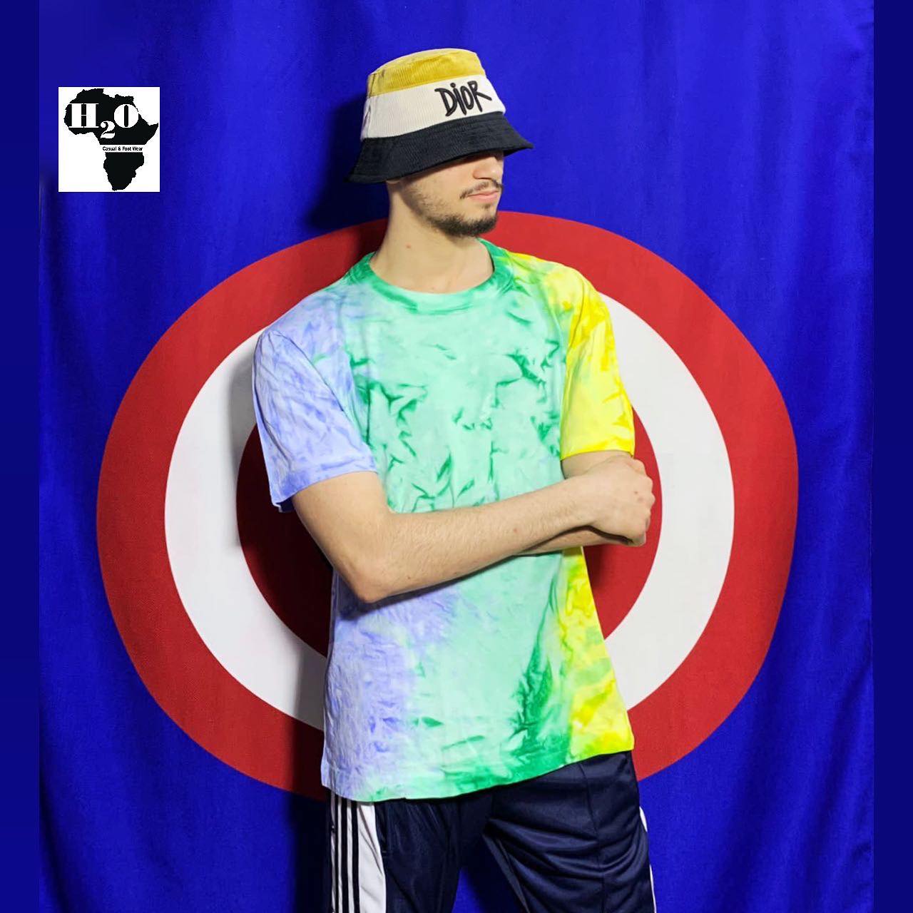 تي شيرت قطني كبير الحجم مصنوع يدويًا من Real Tie-Dye
