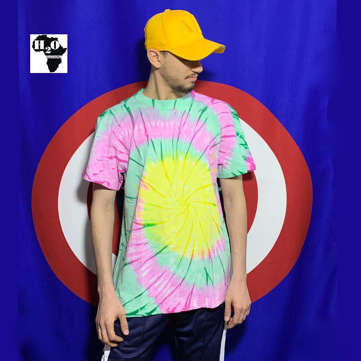 تي شيرت قطني كبير الحجم مصنوع يدويًا من Real Tie-Dye