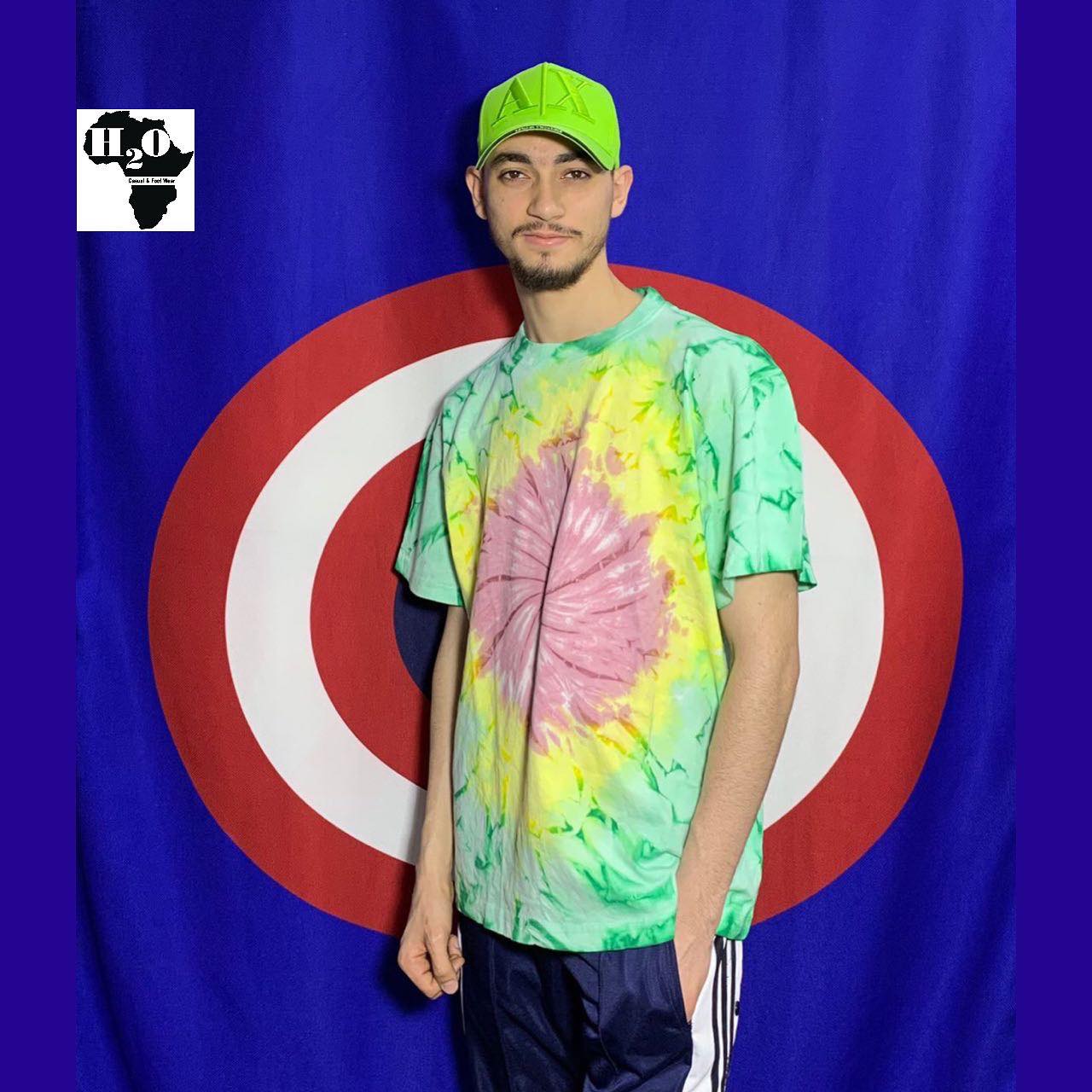 تي شيرت قطني كبير الحجم مصنوع يدويًا من Real Tie-Dye